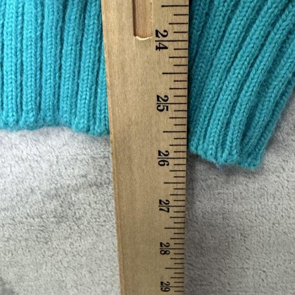 Vintage London Fog Sweater Mens Medium Blue Gray Geometric Knit Pullover USA 80s - Picture 9 of 9